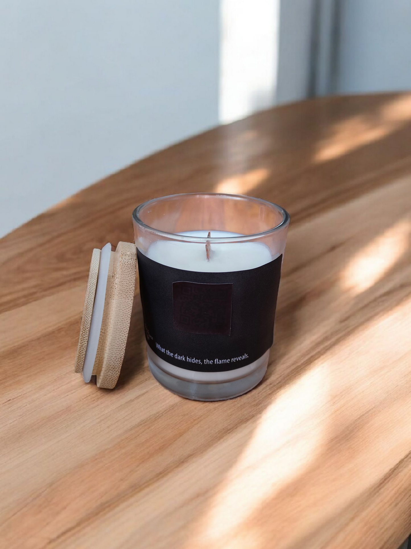 Personalisierbare QR-Code Reveal Knisterkerze