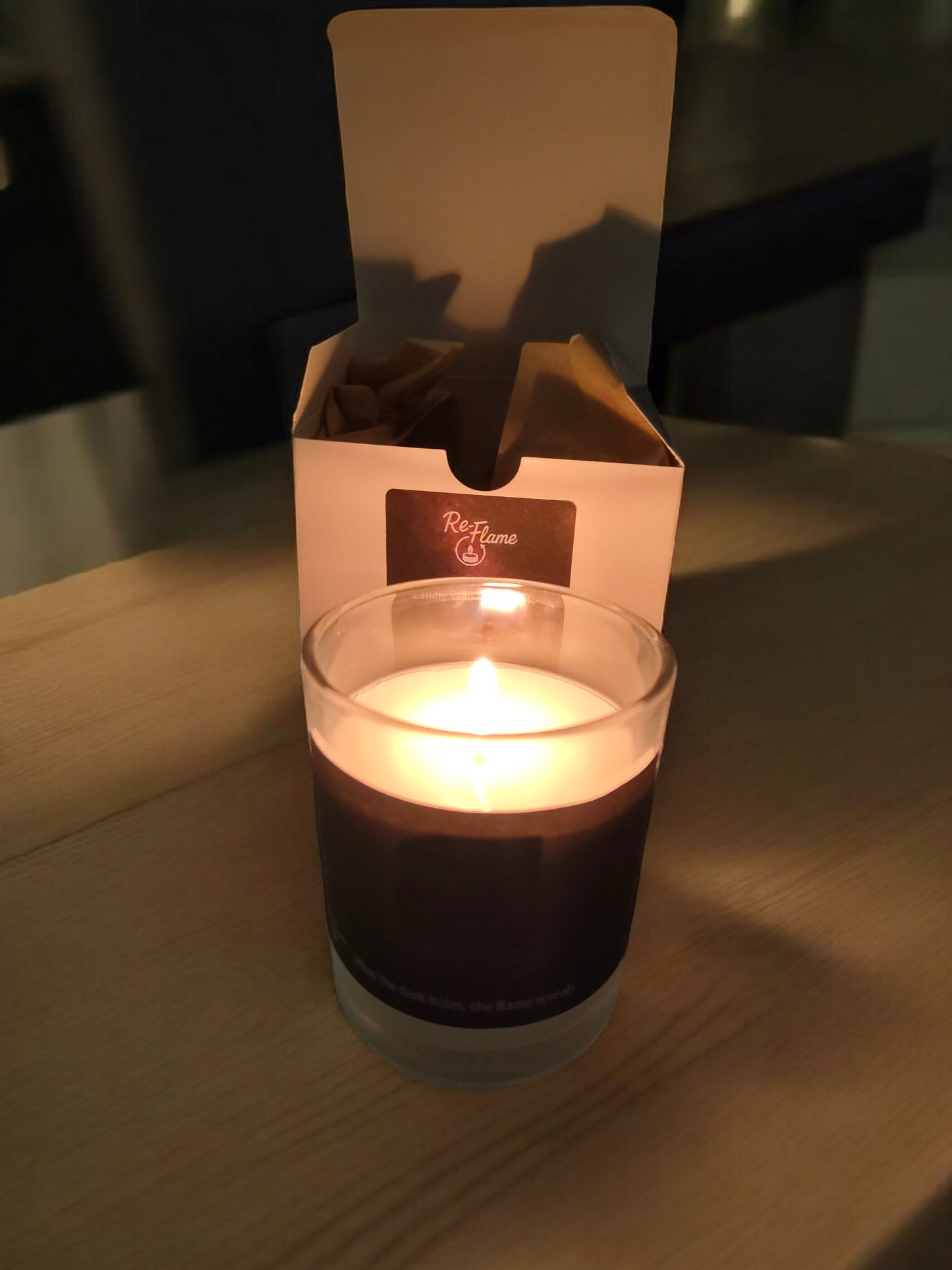 Personalisierbare QR-Code Reveal Knisterkerze